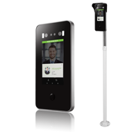 Leitor de acessos facial de exterior com opção suporte pilarete, Terminal de acessos e/ou assiduidade com autenticação facial de esterior, cartão RFID, Leitor de acessos facial para torniquete, moliete, barreiras,portas