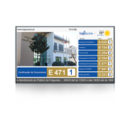 Ecrã Profissional D43P 16:9, 4K, no touch, Horizontal ou Vertical - Interior - C/ SO Android 9.0 APP Q.track + Suporte de Parede 