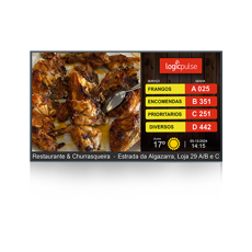 Ecrã Profissional D55P 16:9, 4K, no touch, Horizontal ou Vertical - Interior - C/ SO Android 9.0 APP Q.track + Suporte de Parede 