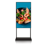 Ecrã Profissional S75P4K- Alta Luminosidade 16:9, 4K Ultra HD, 75"", 5000 Nits, no touch, Horizontal ou Vertical - Interior - C/ SO Android 12 APP Q.track, C/ Suporte de Chão
