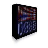 Painel LED Display RGB 2M P10 quadrado (cores) - Exterior Resolução: P10 – 32 x 32 pixel Área Visivel: 320 x 320 mm (L x A)