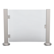Porta / Barreira de acessos aço inox + porta acrílica BMR 900 (SUS304)  - passagem: 900 mm