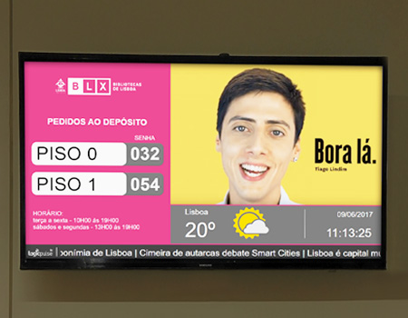 Corporate TV and digital signage for Libraries, Portugal, Angola, Mozambique